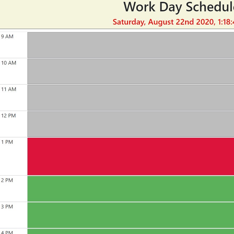 Day Scheduler screenshot