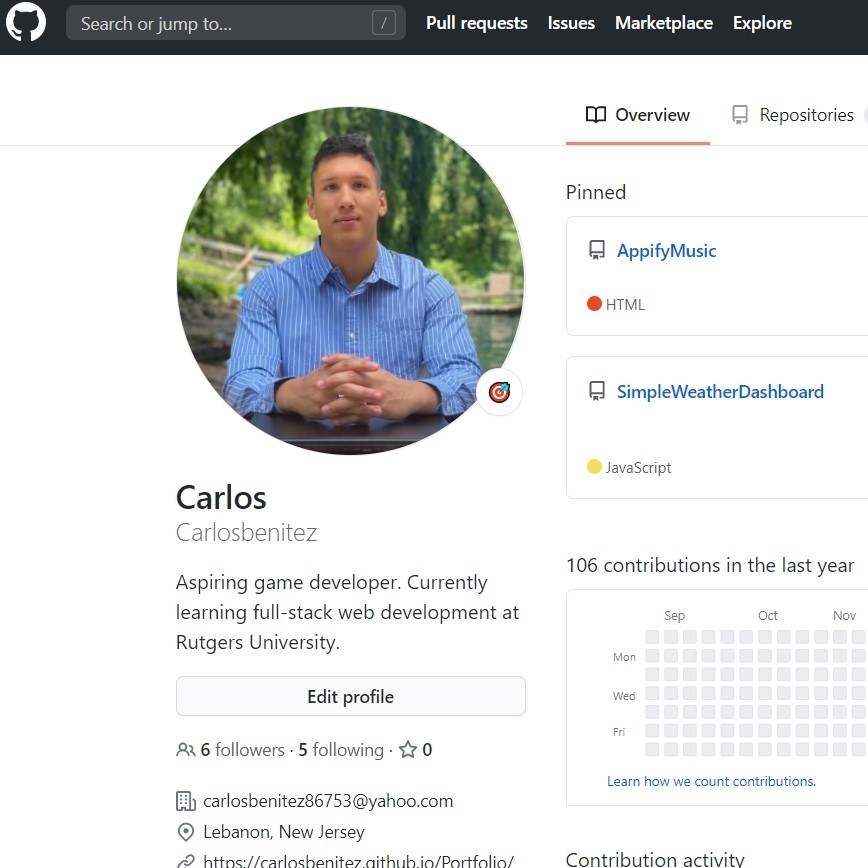 GitHub screenshot