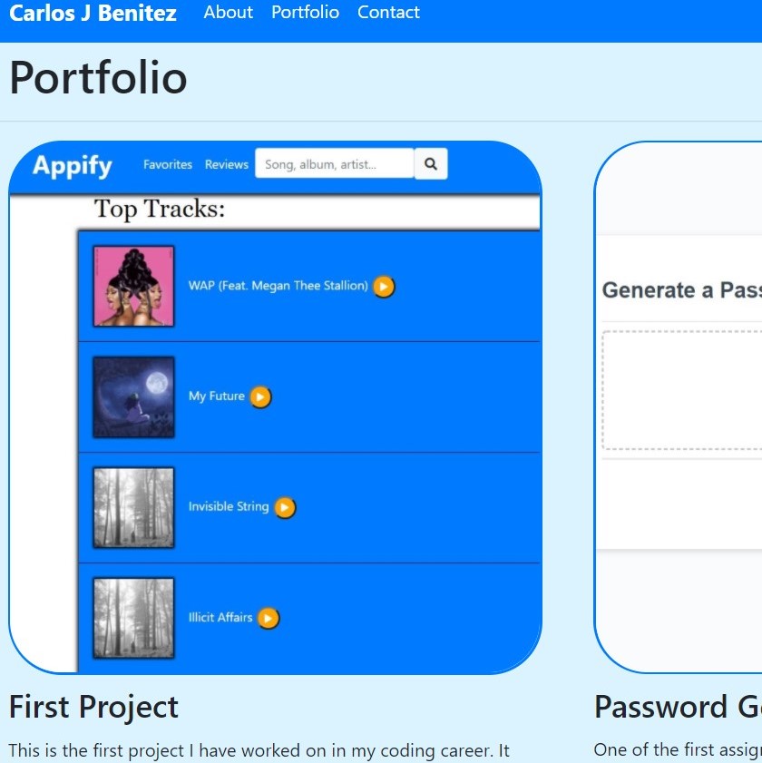 Portfolio screenshot